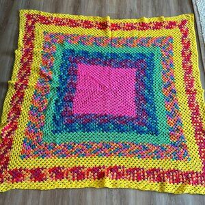 Handmade Colorful Crochet Afghan